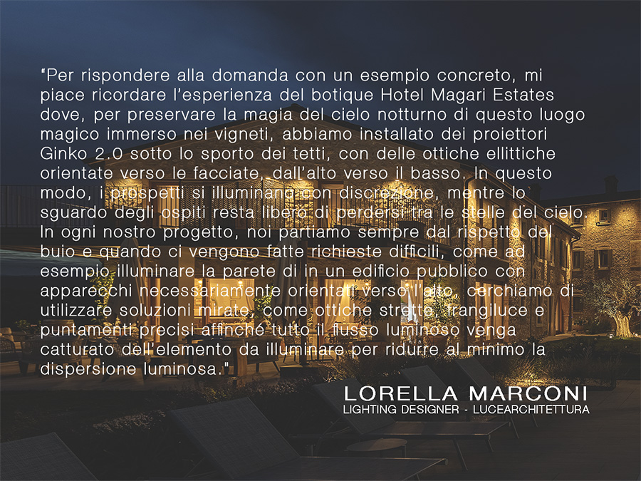 citazione lighting designer lorella marconi