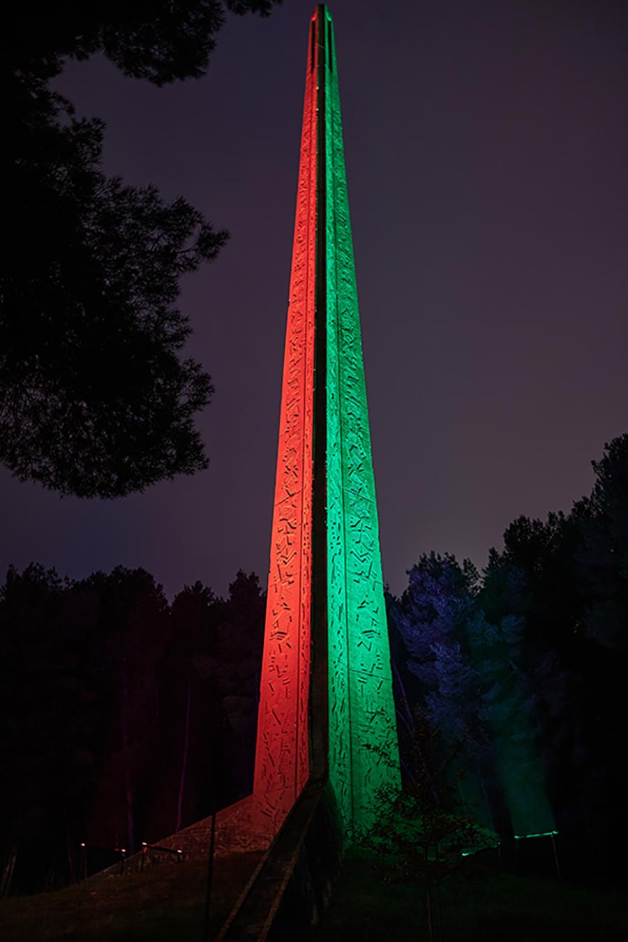 Illuminazione Stele Dannunziana