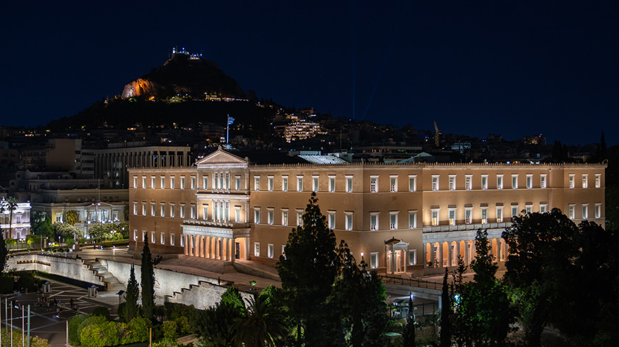 Iluminación Parlamento Helénico de Atenas