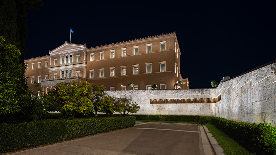 Iluminación Parlamento Helénico de Atenas